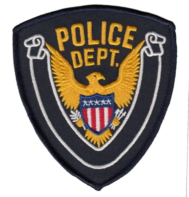 HERO'S PRIDE POLICE DEPT Eagle w/ Blank Scroll Navy/Midnight 4in x4.375in - Hero's Pride