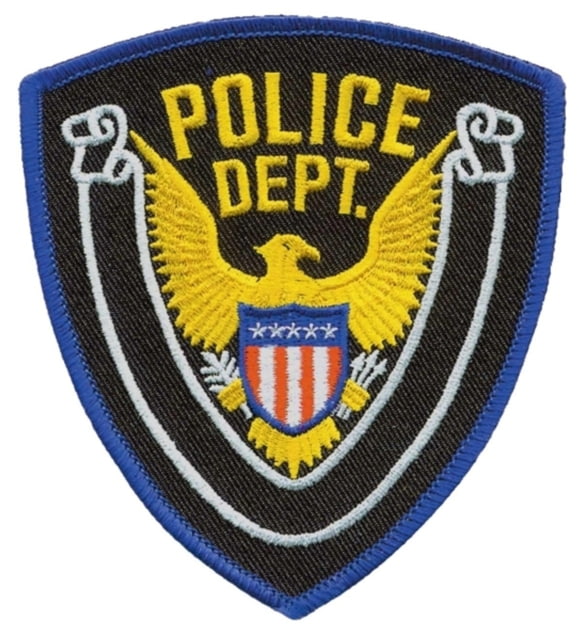 HERO'S PRIDE POLICE DEPT Eagle w/ Blank Scroll Royal Blue/Midnight 4in x4.375in - Hero's Pride