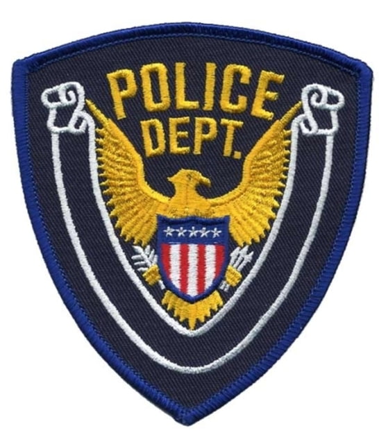 HERO'S PRIDE POLICE DEPT Eagle w/ Blank Scroll Royal Blue/Navy 4in x4.375in - Hero's Pride