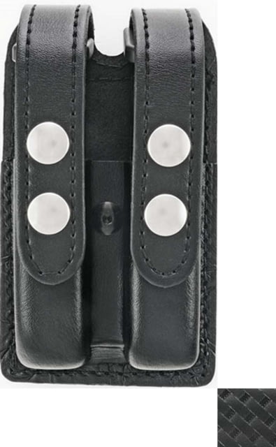 HERO'S PRIDE Airtek Bullets Out Double Magazine Case W/ Nickel Snaps Basketweave Large - Hero's Pride