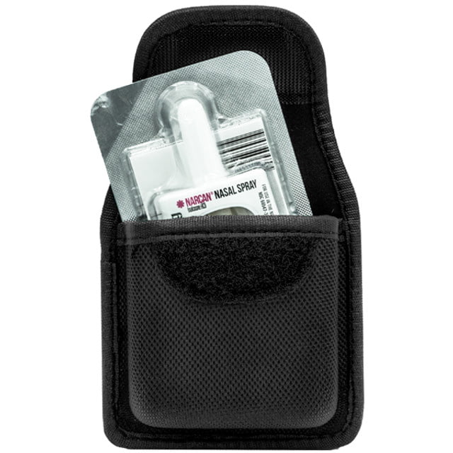 HERO'S PRIDE Ballistic Opioid Antidote Nasal Spray Case w/Hidden Snap Slide-On Backing Black - Hero's Pride