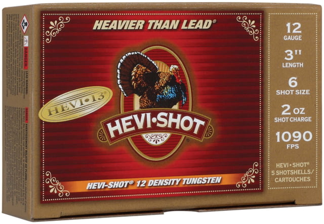 HEVI-Shot HEVI-13 Turkey 12 Gauge 2oz 3in Shotgun Ammo 6 Shot 5 Rounds - Hevi-Shot
