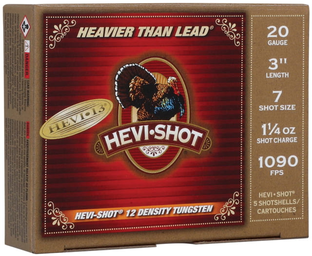 I-Shot HEVI-13 Turkey 20 Gauge 1 1/4oz 3in Shotgun 7 Shot 5 Rounds Ammo