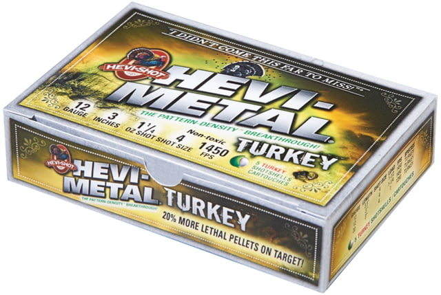 HEVI-Shot HEVI-Metal Turkey 20 Gauge 1 oz 3in #4 Centerfire Shotgun Ammo 5 Rounds - Hevi-Shot