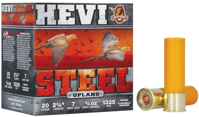 I-Shot HEVI-Steel 20 Gauge 1oz 2-3/4in Shotgun 7 Shot 25 Rounds Ammo
