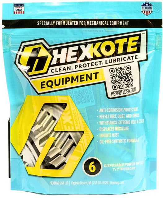 HEXKOTE 7x7in Disposable Wipes - Equipment 6 Pack