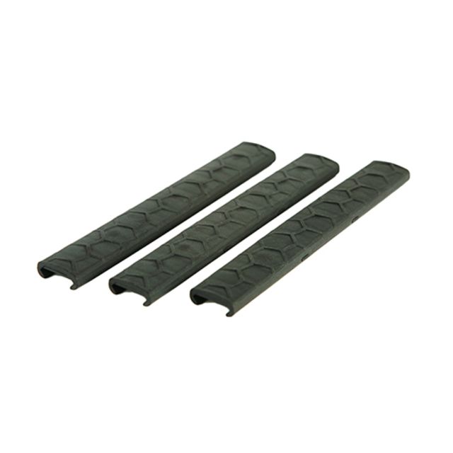 Hexmag Slim Line 18-Slot LowPro Rail Covers 3 Pack Black Small - Hexmag