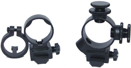 Hi-Lux Optics 17-Inch Short Scope Mount Set with 1/2-Inch Bases Matte Black