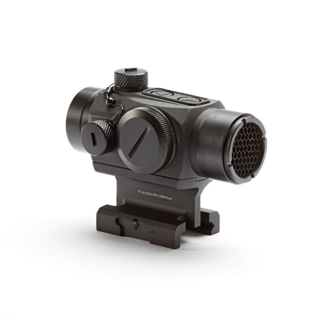 Hi-Lux Optics MM-2 Tactical Red Dot Sight 20mm Objective Absolute Co-Witness Riser 2 MOA Dot Matte Black Small MM-2 ACW - Hi-Lux Optics