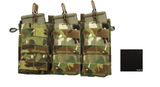 High Ground Gear 5.56 Drop Down Admin Pouch Triple Holds 3 Black - High Ground Gear