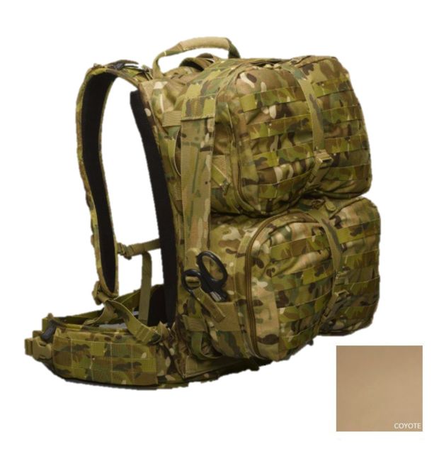 High Ground Gear HG Rigid-Frame Modular Trauma Pack with LG/XL Waist Belt Coyote - High Ground Gear