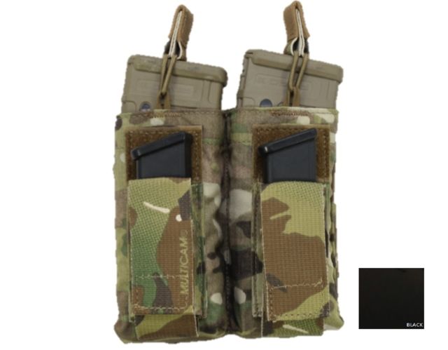 High Ground Gear M4/M16-Pistol Combo Pouch Double Black - High Ground Gear