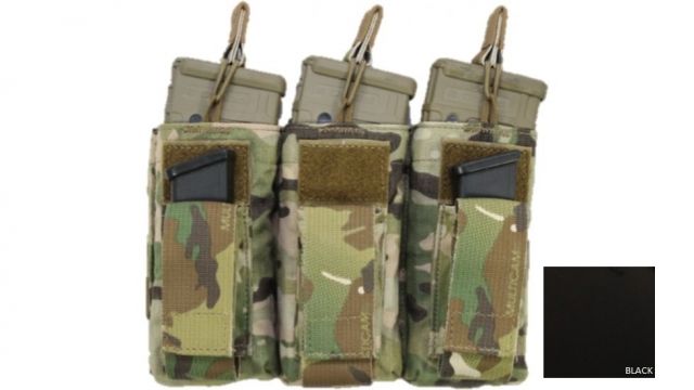 High Ground Gear M4/M16-Pistol Combo Pouch Triple Black - High Ground Gear