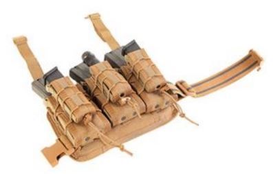 High Speed Gear HSGI Double Decker Leg Rig Rifle Pouch Coyote Brown - High Speed Gear
