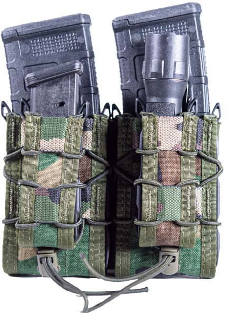 High Speed Gear Double Double Decker Taco Pistol Magazine Pouch Woodland Camo - High Speed Gear
