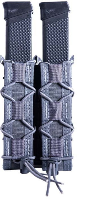 High Speed Gear Double Taco Pistol Magazine Pouch - Extended Wolf Gray - High Speed Gear