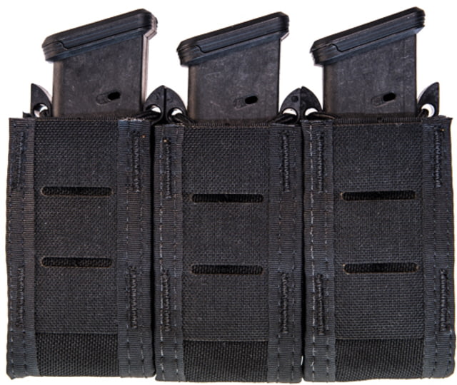 High Speed Gear Duty Triple Pistol Taco U-Mount Pouch Black