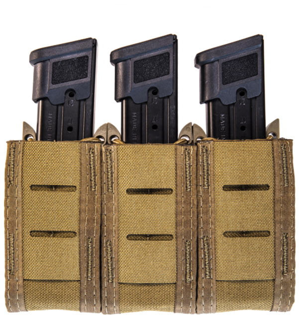 High Speed Gear Duty Triple Pistol Taco U-Mount Pouch Coyote Brown - High Speed Gear