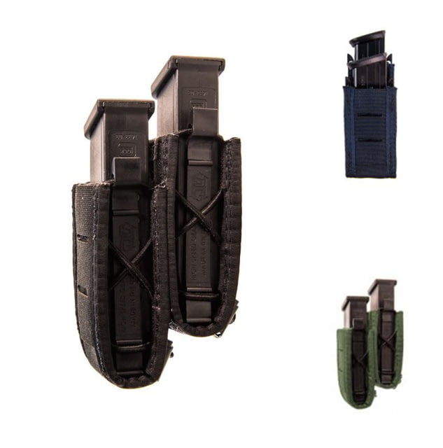 High Speed Gear Duty Staggered Double Pistol Taco U-Mount Pouch, MultiCam, 41PS02MC by USA High Speed Gear Pistol Magazine Pouches