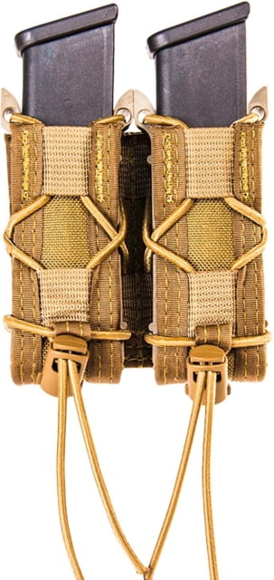 High Speed Gear HSGI Double Pistol Taco MOLLE Pouch Coyote Brown
