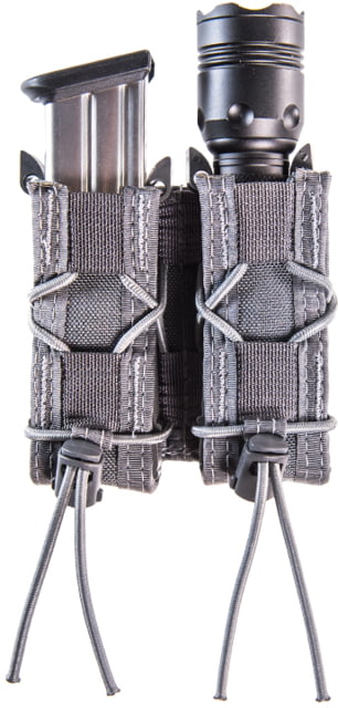 High Speed Gear HSGI Double Pistol Taco MOLLE Pouch Wolf Gray - High Speed Gear
