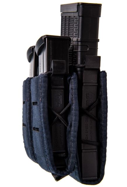 High Speed Gear HSGI Duty Staggered Double Pistol Taco w/Rifle U-Mount Coyote Brown - High Speed Gear