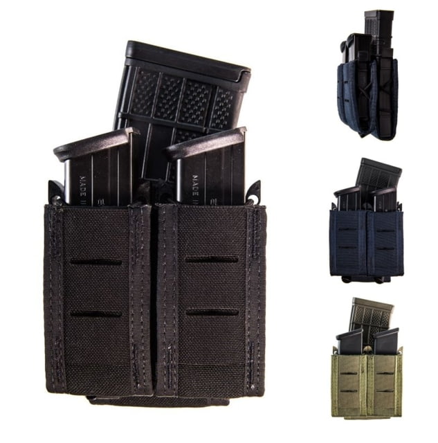 High Speed Gear HSGI Duty Staggered Double Pistol Taco w/Rifle U-Mount, Coyote Brown, 41TP02CB by USA High Speed Gear Rifle Magazine Pouches