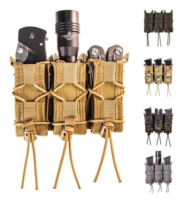 High Speed Gear HSGI Triple Pistol Taco MOLLE Mag Pouch, Wolf Gray, 11PT03WG by USA High Speed Gear Pistol Magazine Pouches