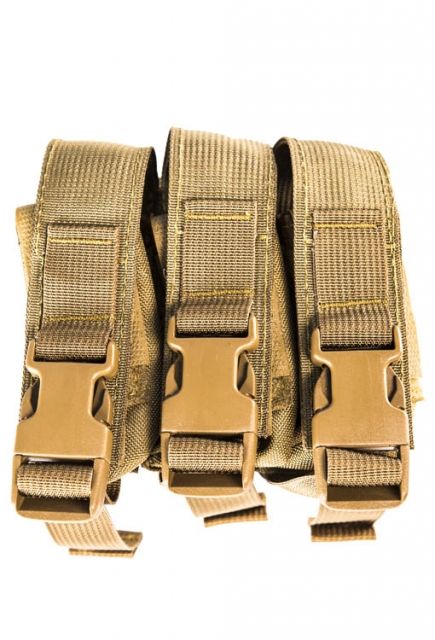 High Speed Gear HSGI Modular Pistol Mag Pouch Triple Coyote Brown - High Speed Gear