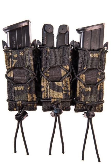USED High Speed Gear Triple Extended Pistol Taco Shingle Pistol Magazine Pouch MultiCam Black 45EX00MB EDEMO1 Used Condition Like New - High Speed Gear