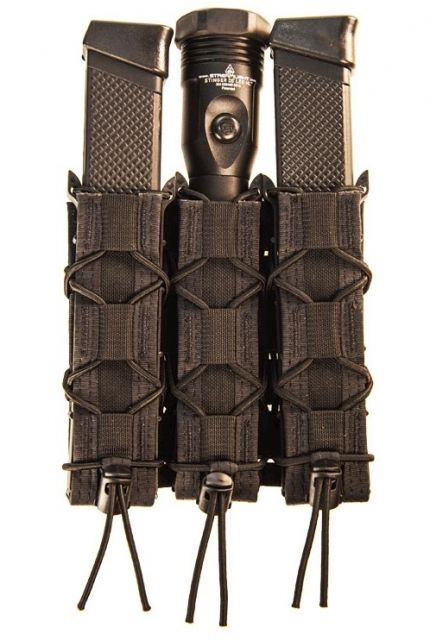 High Speed Gear Triple Extended Pistol Taco Shingle Pistol Magazine Pouch Black - High Speed Gear