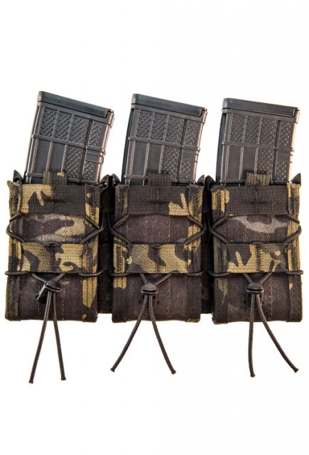 High Speed Gear Triple Taco Shingle Rifle Magazine Pouches MultiCam Black - High Speed Gear