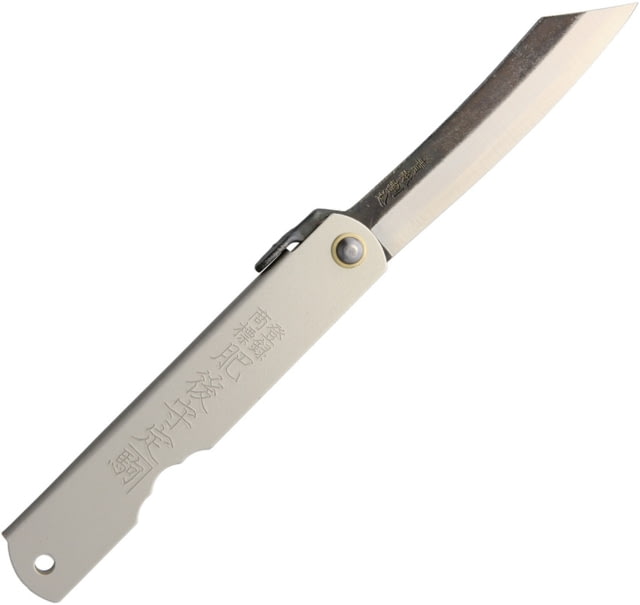 Higonokami No 10 Blue Paper Steel Folding Knife 3in Blue Paper Steel Blade Gray Matte Finish Iron Handle NO. C-10 BLACK