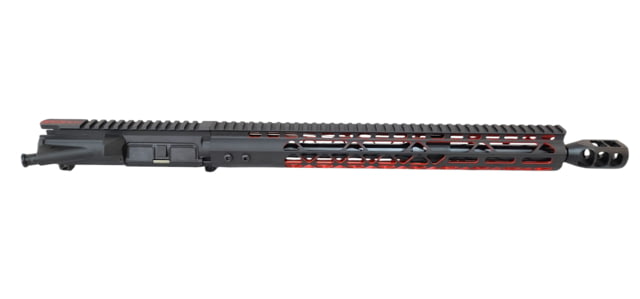 HIPP Customs Complete Upper Receiver 25.5in 16in Barrel 1-7 Twist Hipp Lite Weight Handguard Black/Red 16.0in - Hipp Customs