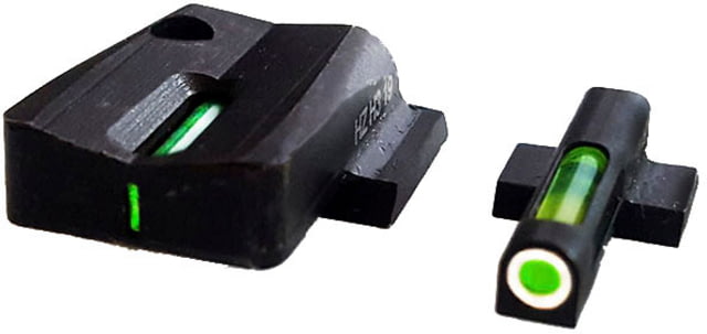 HiViz Litewave H3 Tritium/Litepipe Sight Set S&W M&P Shield MPSN321 - HIVIZ
