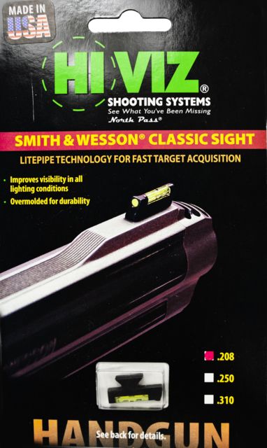 HiViz .208 Height Front Revolver Sight - Green 208