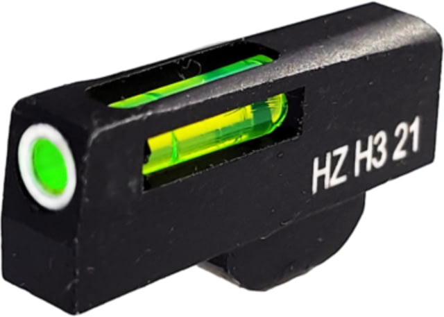 HiViz Smith and Wesson Litewave H3 Tritium/LitePipe for 2.5in or Longer Barrel Green with White Front Ring