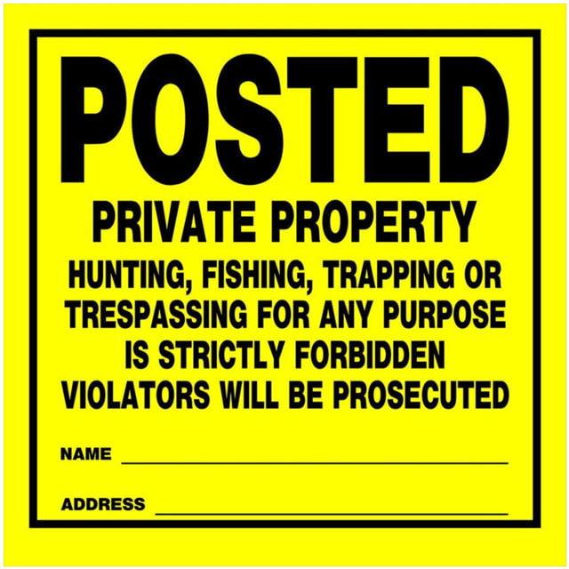 HME Posted Private Property Sign