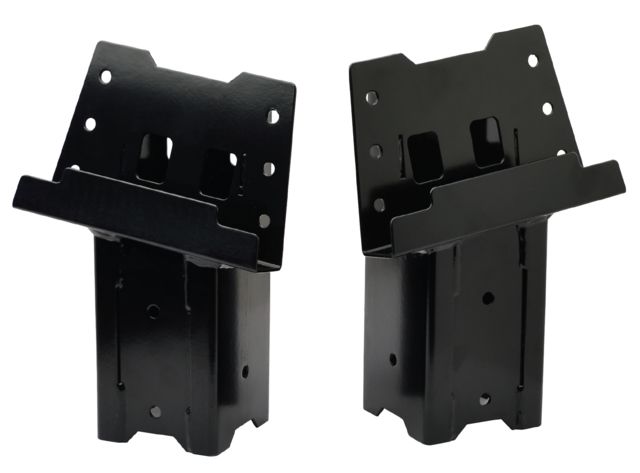 HME Products 4x4 Steel Blind Post Brackets w/Black Powder Coating 4 Pack