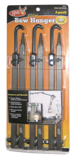 Hme Products HME Folding Bow Hanger 20in W/accessory Hooks 3pk