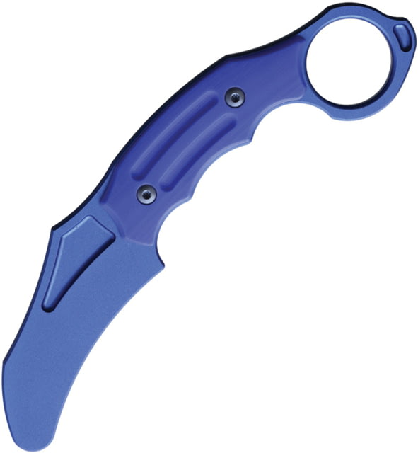 Hoback Knives Tusk Karambit Training Knife 2.9in Blue Karambit Blade Blue Plastic Handle TUSK TRAINER - Hoback Knives