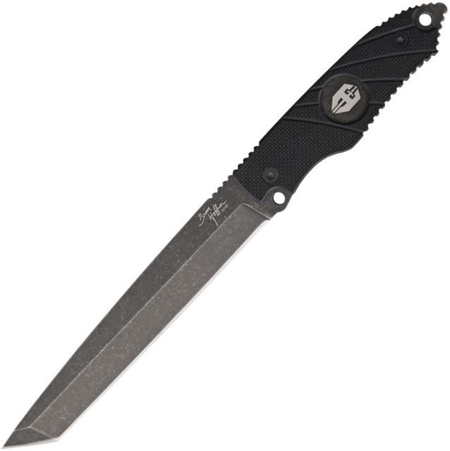 Hoffner Knives Beast Black Blade Fixed Blade Knife 7in 440C Steel Tanto Black G10 Handle - Hoffner Knives