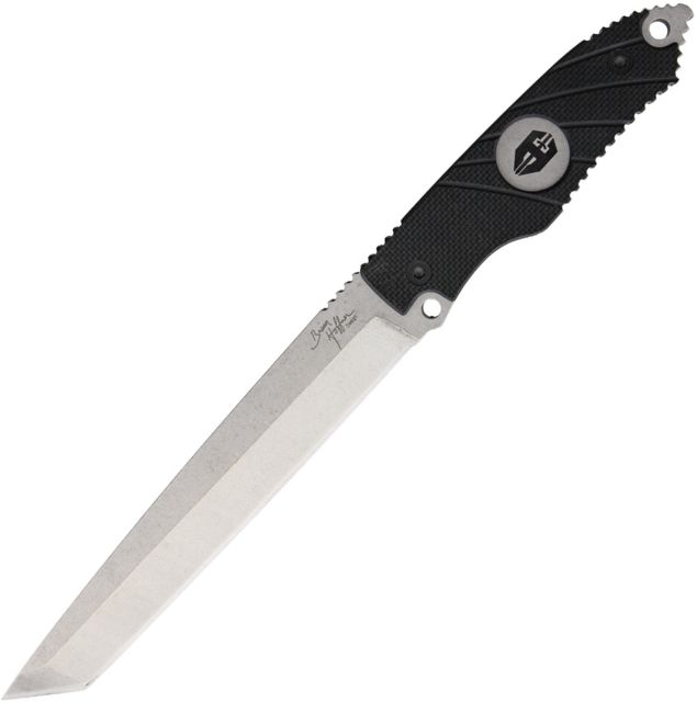 Hoffner Knives Beast Satin Blade Fixed Blade Knife 7in 440C Steel Tanto Black G10 Handle - Hoffner Knives