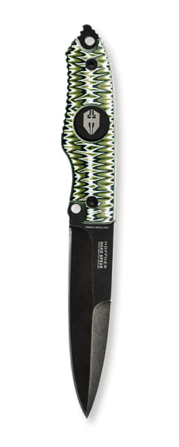 Hoffner Knives Hand Spear Chiseled Smooth Fixed Blade Knife 4 7/8in Stainless Steel Spear Point Blade Olive/Black - Hoffner Knives