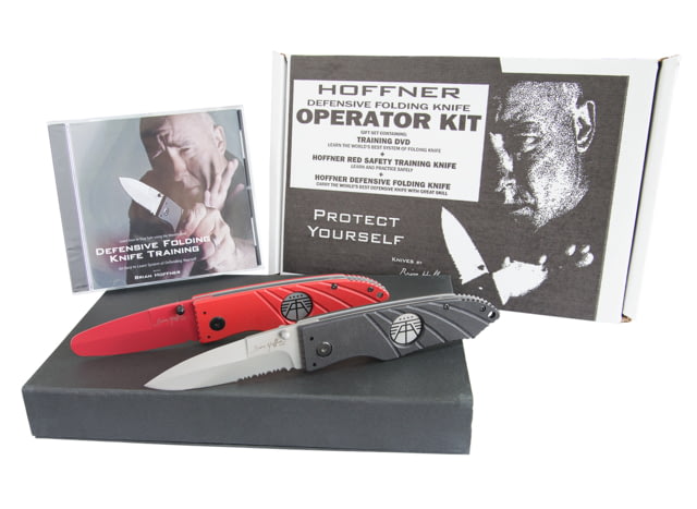 Hoffner Knives Operator Kit w/DVD/Combo Edge Knife/Red Knife - Hoffner Knives