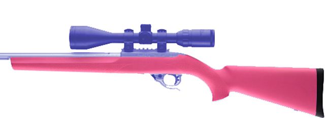 Hogue Rubber OverMolded Stock w/ .920in. Diameter Barrel Pink - Ruger 10/22