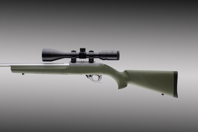 Hogue Ruger 10/22 Rubber OverMolded Stock w/Standard Barrel Channel OD Green