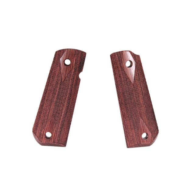 Hogue 1911 Govt. Ambidextrous Safety Cut Grip Model Round Heel Checkered Kingwood - Hogue