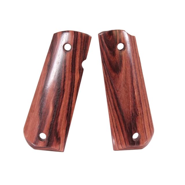 Hogue 1911 Govt. Ambidextrous Safety Cut Grip Model Round Heel Smooth Kingwood - Hogue
