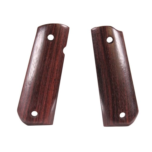 Hogue 1911 Govt. Ambidextrous Safety Cut Grip Model Round Heel Smooth Rosewood - Hogue